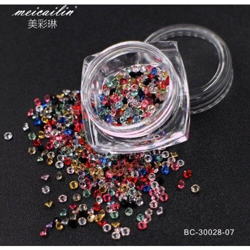 Wholesale 200Pcs Mini Nails Rhinestone Micro Diamond 3D Nail Art Glitter Rhinestones for Nails Decorations Crystal Accessories