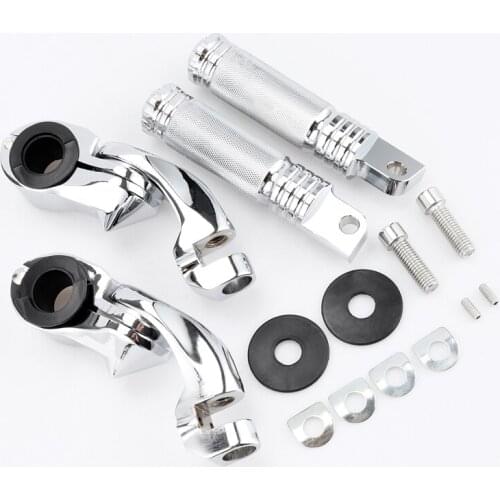 1 Pair for Harley Sportster XL883 1200 Touring Softail Dyna Fat Bob FXDF Motorcycle Chrome Foot Rest Pedal Footpeg Pedal Shifter