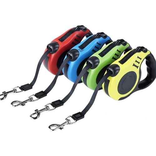 3M/5M Durable Dog Leash Automatic Retractable Nylon Cat Lead Extending Puppy Walking Running ABS Lead for Medium Large Dogs