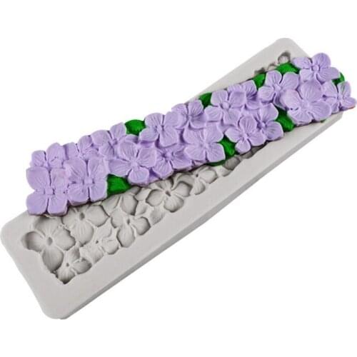 Wholesale 10 pcs Hydrangea 100% Platinum Silicone Sugarcraft Mould, Fondant Cake Decorating Tools Bakeware