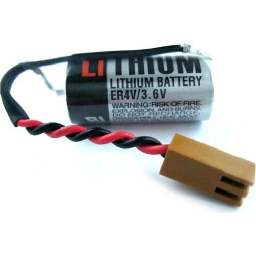 Original New for TOSHIBA ER4V/3.6V 1200mAh Battery ER4V 3.6V Industrial PLC Lithium Battery Pack with Plug