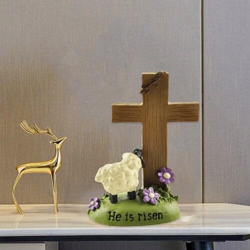 Resin Church Cross Decorative Ornaments Cross Decor Christian Gift Handcrafted Resin for Belivers