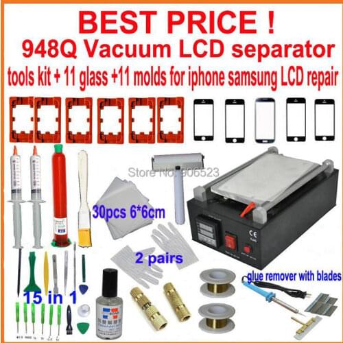 Full Set 7 inch Newest for iPhone 6 Metal Touch Glass Panel LCD screen separator for Mobile phone LCD Repair Split Machine