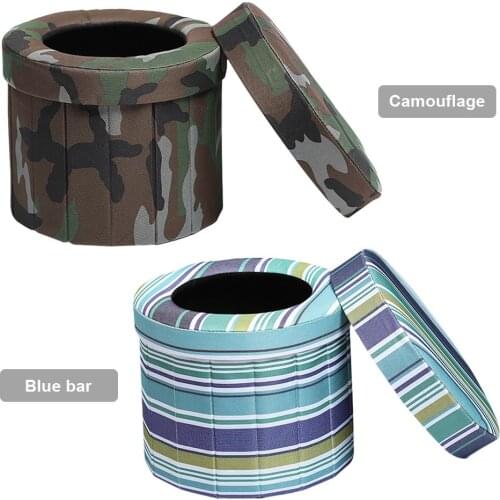 Portable Folding Toilet Car Commode Camping Toilet Car Toilet Storage Stool For Camping Hiking Trips Traffic Adult Children