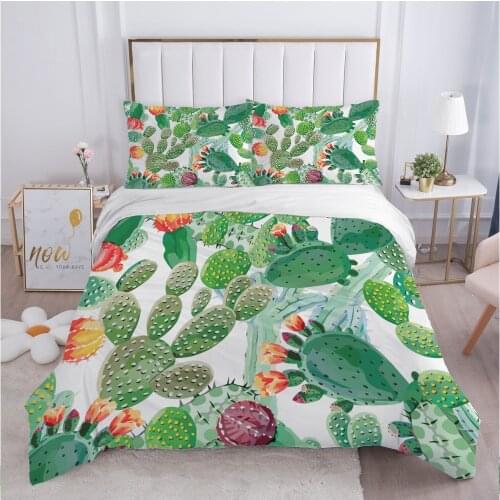 Nordic bedding set Duvet cover set pillow case 50x75 Bed linens Bed cover 220x240 140x200 150*200 cactus