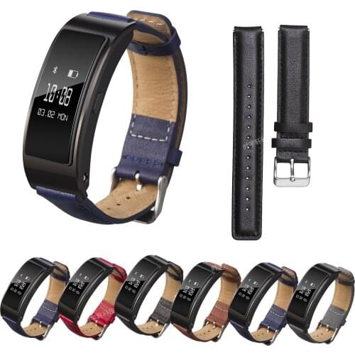 Genuine Leather Strap for Huawei Talkband B6 smart phone wristband 16mm Sport Bracelet Band For Huawei Talkband B3 B6 Correa