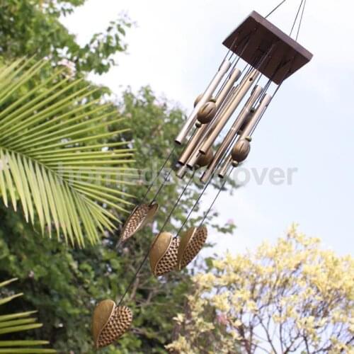 Hearts Metal 8 Tube Wind Chimes Mobile Windchime Church Bell Hanging Decor