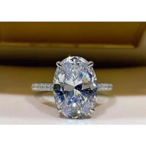 Charms 100% 925 Sterling Silver 9*13MM 7CT Radiant Cut Citrine Pink Gemstone Rings For Women Fine Jewelry