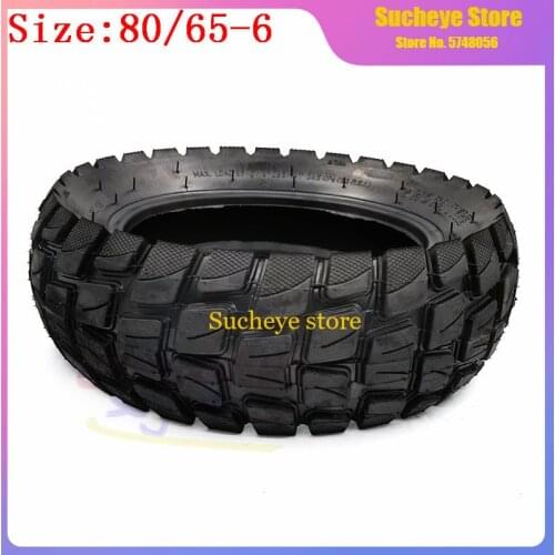 10x3 Inch Tubeless Tyre 80/65-6 Vacuum Tire 10 Inch Thickening Off-road Wheel Tyre for Electric Scooter Accessory