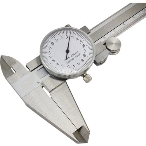 Dial Calipers 0-200mm for 0.02mm high precision Vernier caliper Oil gauge Shockproof Measuring tool Caliper with table
