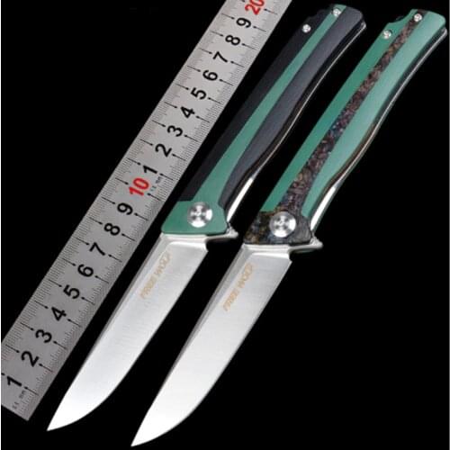 KESIWO Wolfish Folding Knife D2 Blade Tactical Survival Camping Pocket Outdoor G10 Hunting Carbon Fiber Rescue EDC Tool Knives