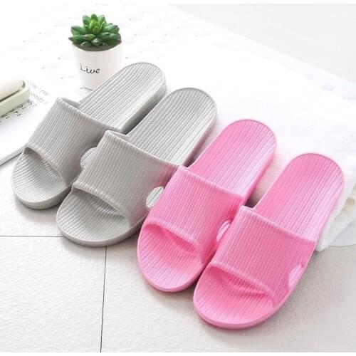 Super Light Female Home Slippers Lovers Bathroom Slipper Soft EVA Indoor Shoes Woman Men House Floor Slides SH312