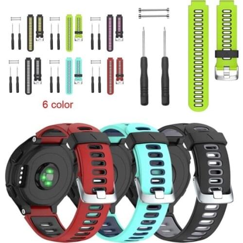 Replacement Silicone Watch Band Outdoor Sport Watchstrap for Garmin Forerunner 735XT/220/230/235/620/630 smart bracelet strap