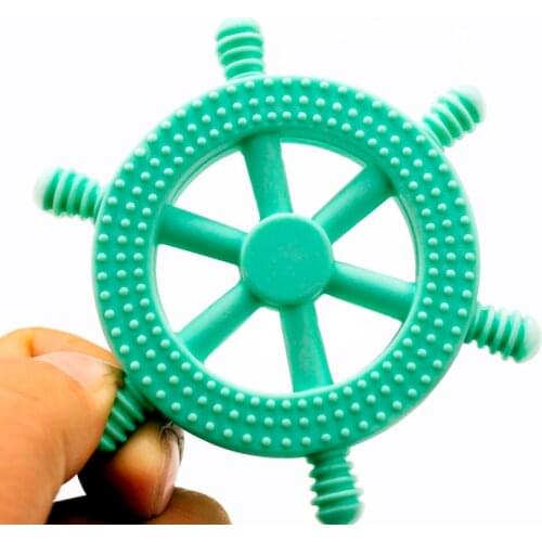 SUTOYUEN 2pc Boat Wheel Silicone Charms Baby Teething Accessories Safe For Mommy Baby Nursing Necklace Pendant Shower Gift