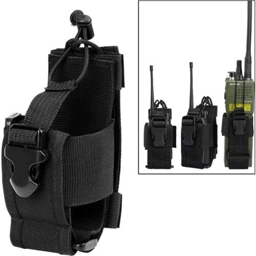 Tactical Molle Radio Holder Pouch Walkie Talkie Holster Nylon Waist Pack Belt Magazine Mag Pouch Pocket Pocket Military Hunting