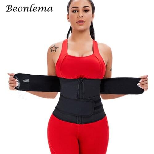 Waist Trainer Body Shaper 9 Steel Bones Waist Cinchers Sweat Sport Shaper Belly Control Latex Straps Sport Shaper Double Belt