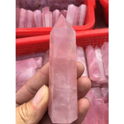 1pcs pretty natural rose quartz crystal terminated point rock healing crystal mineral gemstone spirituality for home&party decor