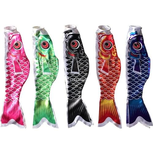 100pcs 70cm Koi Carp Wind Socks Koinobori Colorful Fish Flags Hanging Wall Decor Kid Gift Hanging Decoration