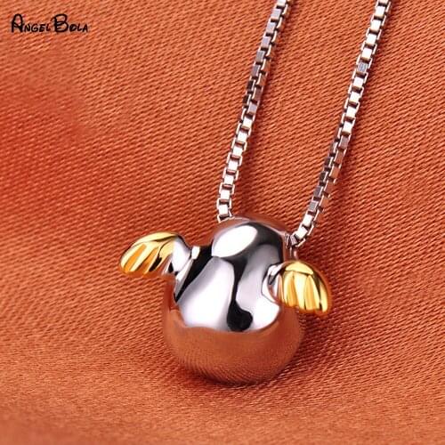 2021 New Style 925 Sterling Silver Angel Egg Women Charm Pendant Necklace Fashion Cute Girl Prevent Allergy Jewelry