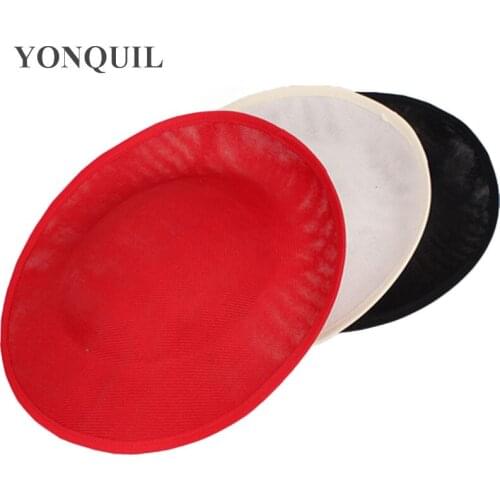 30 CM Big Imitation Sinamay Fascinator Base Royal Occasion Bride Wedding Party Hats Material DIY Hair Accessories 6Pcs/Lot