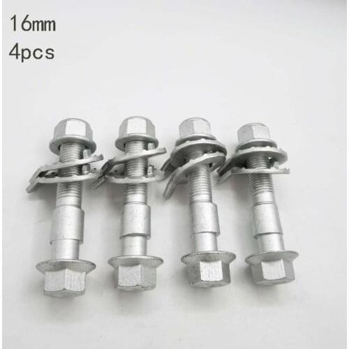 Automotive wheel alignment tire accessories Eccentric screw adjustment camber bolt Silver 12.9 bolts -16mm 4pcs