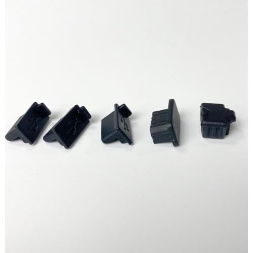 500SET 6pcs Black Silicone Dust Plugs Set USB HDM Interface Anti-dust Cover Dustproof Plug for PS5 Game Console Accessories Part