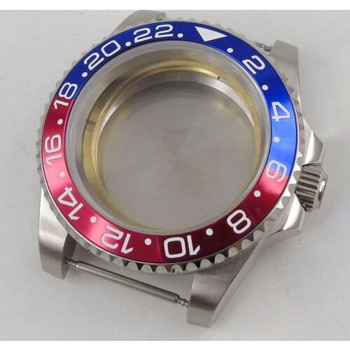 40mm Insert Bezel Watch Case Sapphire Glass Solid/Seeing CaseBack Fit NH35A MIYOTA 8215 MOVEMENT