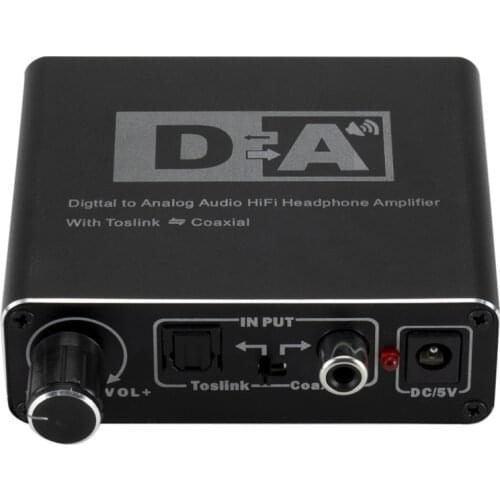 Digital To Analog Fiber Converter Coaxial To 5.1 Channel Audio Decoder 3.5 Headphone with Adjustment