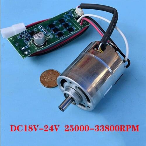 DC 18V-24V 33800RPM Nidec Brushless Motor NdFeB Strong Magnet Ultra-High Speed High Power with Drive Board for Vacuum Cleaner