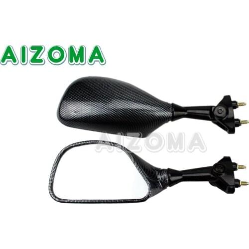 For Kawasaki ZX6RR Ninja ZX6R 636 2003-2004 Motorcycle Side Rear View Mirrors 1 Pair Black Rearview Mirror