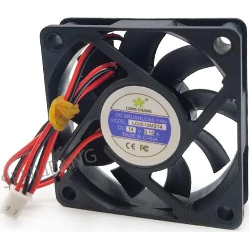 For LC6015MS14 14V 0.15A 6015 6CM 2-wire Cooling Fan