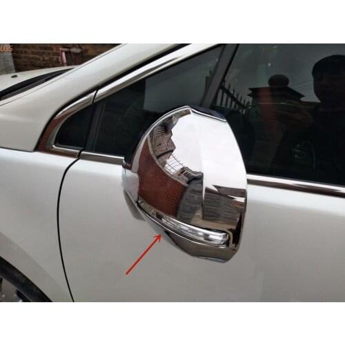 For Peugeot 3008 2013-2019 High-quality ABS Chrome Rearview mirror cover Anti-Rub protection Decoration Car styling