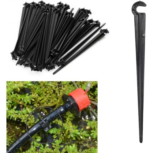 25/50pcs Garden Hose "C" Shape Fixed Stems Holder Irrigation Pipe Fittings For 4/7Mm Irrigation Hose Bracket Inserting Ground