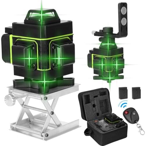 KKmoon LCD 16 Lines Laser Level Tool Vertical Horizontal Line 3° Self-leveling with Laserline Brightness Adjustable Function