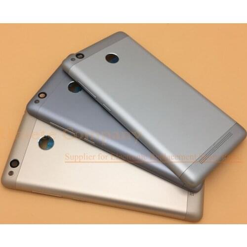 For Xiaomi Redmi 3s Back Battery Cover Door Housing + Side Buttons + Camera Flash Lens redmi 3 Pro back cover