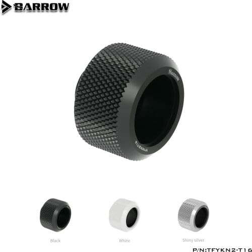 BARROW Hand Compression OD16mm Hard Tube Fitting / Rigid Tubing Water Cooling Metal Connector Fitting G1/4'' Thread PETG Acrylic