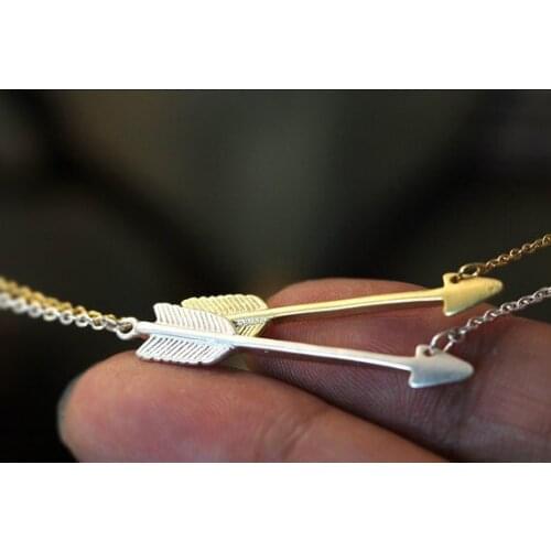 Trendy delicate design of arrow pattern necklace -color necklaces for women design chain of clavicle