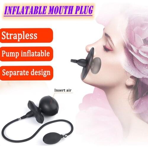 Strapless Mouth Gag Inflatable Expansion Open Mouth Ball Gag Restraint Slave Bondage Adult Games Sex Toys For Couples Sex Shop