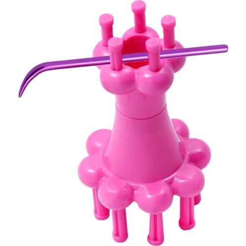 Plastic Double Head French Yarn Wool Rope Knit Knitter Knitting Doll Craft Spool Loom with Crochet Hook Knitter Loom Maker