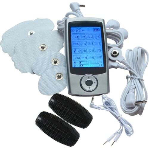 Full Body Massager Dual-Channels TENS/EMS Muscle Stimulator Machine+1Pair Electrode Hand Massage Ball For TENS Pain-Relieve