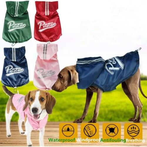 Popular Dog Trench Cloak Pet Rainsuit Open-Air Autumn Winter Jacket Coat Showerproof Outerwear Clothing For Small&Large Dog