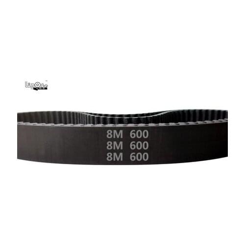 HTD8M 600 10mm Timing belt length 600mm width 10mm-20mm pitch 8mm teeth 75 Rubber HTD8M S8M Timing belts