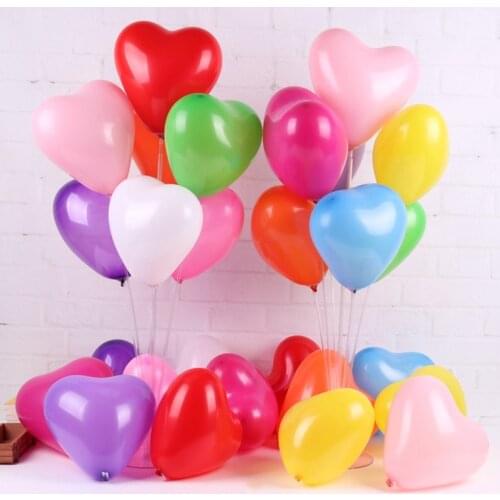 20Pcs/lot Heart Latex Balloons Valentines Day Balloon Happy Birthday Party Decoration Kids Balloons Stand Balloon Holder Supply