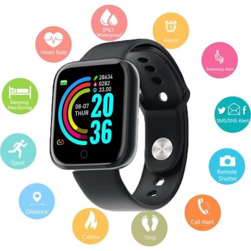 UGUMO Bluetooth Smart Watch Waterproof SmartWatch Heart Rate Monitor Smart Band Android Fitness Tracker Bracelet for Men Women