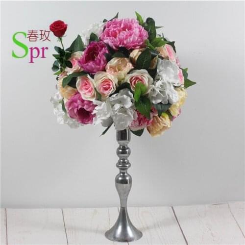 SPR New arrival wedding table center flower ball nature color road lead artificial flore wedding & party backdrop decoration