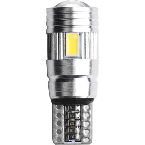 2PCS CANBUS T10 W5W 194 5630 6SMD LED Bulbs Car Side Wedge Light Clearance Dome Lamp License Plate Light White Red Yellow 12V