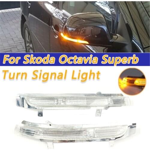 LED Car Side Rearview Mirror Turn Signal Light Blinker Reversing Lamp Indicator For Skoda Octavia A5 A6 2009 2010 2011 2012 2013