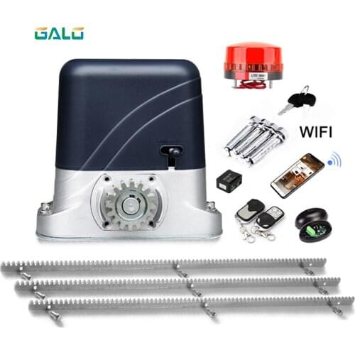 Wifi control Newest design sliding door gate opener automation with 3meters steel racks for 1400LBS 600kg Fence Driveway Roller