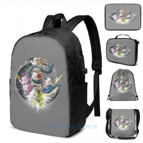 Funny Graphic print Monokubs Splash Art USB Charge Backpack men School bags Women bag Travel laptop bag