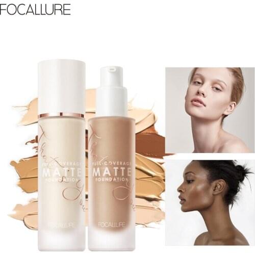 Focallure Face Liquid Foundation Base Cream Full Coverage Concealer Oil-control Easy to Wear Soft Face Makeup Foundation Primer